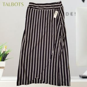 Talbots Petite Striped Midi Skirt